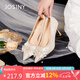 卓詩(shī)尼七夕禮物仙女風(fēng)高跟鞋女春夏款配裙子伴娘結(jié)婚訂婚單鞋 香檳金 38