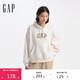 GAP女裝秋季款經(jīng)典logo碳素磨毛抓絨休閑連帽衫衛衣634443