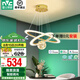 雷士（NVC）北歐現(xiàn)代輕奢智能網(wǎng)紅led螢光客廳吊燈餐廳吊燈中山燈具燈飾套餐 繁星 40瓦智能吊燈【吊線燈】