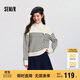 森馬（Semir）森柔|地理系列毛衣女冬季半高領(lǐng)刺繡條紋衫101724107022