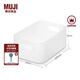 無印良品（MUJI） 聚丙烯化妝盒  桌面收納盒 梳妝臺收納 1/2 150*220*86mm  F5A7002