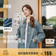 森馬（Semir）牛仔外套女中長(zhǎng)款落肩寬松夾克2025春秋棉質(zhì)通勤109125108014