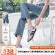 百圖betu女裝2025夏季新款牛仔微喇褲顯瘦有型棉感萊賽爾褲子2505T56 淺牛仔藍(lán) L