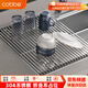 卡貝（cobbe）304不銹鋼瀝水架水槽可折疊瀝水簾洗碗池碗碟果蔬洗菜籃置物架