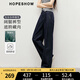 紅袖寬松垂感牛仔褲2025春季新款女裝酷颯氣質(zhì)原色高腰休閑闊腿長褲 深牛仔藍(lán)072 S