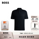 BOSS博斯【禮物】男士2025夏季新款徽標印花雙面棉Polo衫50520109
