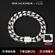 IDEAGEMER加粗厚款925銀古巴手鏈男士潮流百搭小眾高級感歐美風(fēng)百搭手飾品 加粗厚款-銀古巴手鏈-20cm-現(xiàn)貨