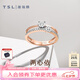 謝瑞麟（TSL）鉆石戒指女18K金玫瑰金排鉆戒指求婚結(jié)婚鉆戒63233七夕禮物 15號圈口（20顆鉆石,共約12分)