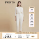PORTS寶姿商場(chǎng)同款春夏新款女裝淺亞麻金小腳西裝九分褲LD8P056PWQ073 亞麻淺金 M (6)
