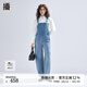播背帶牛仔褲女商場同款2024春夏美式復(fù)古高街直筒褲BDR1KD0106 B59牛仔藍(lán) XS