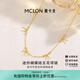 曼卡龍黃金項鏈迷你蝴蝶結(jié)足金套鏈時尚金首飾精品禮物送女友七夕禮物 迷你蝴蝶結(jié)五花項鏈-足金 4.69g