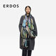 ERDOS【秀場(chǎng)同系列】 25秋冬精紡純羊絨印花薄款女披肩圍巾 彩色印花 200cmX90cm