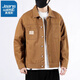 真維斯（Jeanswest）春秋款牛仔外套男士潮牌2026新款純棉高街工裝夾克寬松休閑上衣服 MS302土黃 XL 150-170斤