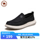 駱駝牌男士布鞋發(fā)泡軟底舒適透氣懶人厚底休閑鞋P14S046004黑色41