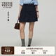 Teenie Weenie小熊女裝半身裙2025年夏季新款甜美活力裙子花苞短裙 藏青色 S