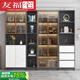 友福宅2025新款玻璃門(mén)書(shū)柜北歐輕奢展示柜子簡(jiǎn)約現代書(shū)房書(shū)櫥客廳組合 8 80CM書(shū)柜 A款