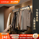 卡貝（cobbe）下拉式升降掛衣桿衣柜掛衣器衣櫥衣帽間阻尼緩沖靜音拉桿衣通橫桿 黑色-升級(jí)雙緩沖【柜寬66-89】