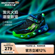 Skechers斯凱奇童鞋男童閃燈鞋秋季休閑運動鞋兒童開關(guān)發(fā)光潮鞋400103L 黑色/藍(lán)色/檸檬色/BBLM 33