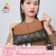 稻草人包包女包2025新款時(shí)尚復(fù)古單肩包撞色百搭斜挎包生七夕禮物送女友 深棕配棕色