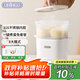 七彩叮當(dāng)(URINGO)煮蛋器 蒸蛋器 溫泉蛋機(jī)智能定時(shí)自動(dòng)斷電煮雞蛋神器溏心蛋茶葉蛋QC-ZDQ01-ZL燉盅+蒸籠款