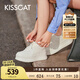 KISSCAT[明星同款]接吻貓厚乳酪餅干鞋24新休閑板鞋厚底小白鞋KA53281-50 白色 36
