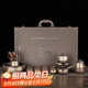 瓷牌茗茶具 紫砂竹韻自動茶具套裝家用防燙懶人石磨功夫茶具整套教師節(jié)禮物 紫砂竹韻自動茶具8杯全套-禮盒裝 13件