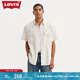 Levi's【商場同款】李維斯男士休閑復(fù)古牛仔短袖襯衫 白色 XS