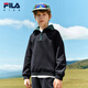 FILA斐樂(lè )兒童童裝加絨衛衣2025年冬季新款男童女童套頭翻領(lǐng)上衣 RD寶藍-NV 150