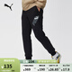彪馬（PUMA）印花抽繩運(yùn)動(dòng)針織長(zhǎng)褲衛(wèi)褲男官方2025年新款休閑褲681272 黑色-01 M (175/74A)