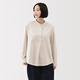 無(wú)印良品（MUJI）女式 法蘭絨立領(lǐng)長(cháng)袖罩衫 女士襯衫襯衣女裝25年秋季BC2OHC5A 象牙色 M (160/84A)
