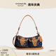 蔻馳（COACH）新款奧萊女士女包經(jīng)典標志丹寧布牛仔ASHTON腋下單肩包 IM/丹寧藍色/天然色