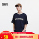 森馬（Semir）短袖T恤男運(yùn)動(dòng)學(xué)院風(fēng)上衣拼色潮流寬松夏裝2025字母109325100139