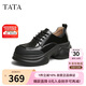 他她（TATA）英倫厚底小皮鞋女2025春CCJ03AM5 黑色 36