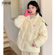 瑪嬌媚（Majiaomei）棉服女短款2025年新款冬季韓系奶fufu甜美可愛(ài)棉衣面包服外套女 淺黃色 M