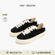 FOOT INDUSTRY足下工業(yè)「品牌經(jīng)典」手工編織板鞋厚底增高男女同款休閑透氣夏季 黑色 42