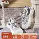 FILA 斐樂官方女鞋F(xiàn)LUID 5貓爪休閑鞋時尚復(fù)古運(yùn)動鞋女鞋 奶白/浪漫紫-GO 37.5