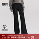 森馬（Semir）牛仔褲女保暖加絨拖地褲潮流2024冬時(shí)尚喇叭褲顯腿長(cháng)109724124007