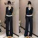 溫格芳衛衣女裝2025春秋新款韓系連帽減齡時(shí)尚套裝慵懶風(fēng)休閑運動(dòng)兩件套 灰色套裝 M