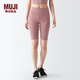 無印良品（MUJI）Walker 女式 易干 半長收腿褲 BIG04A3S 打底褲 煙熏粉色 L