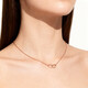 卡地亞（Cartier）LOVE系列 18K玫瑰金色雙環(huán)扣環(huán)項鏈 B7212300