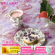 ROYAL ALBERT 英國皇家阿爾伯特進(jìn)口骨瓷馬克杯古典歐式咖啡杯盤(pán)組合兩件套 英式印花兩件套