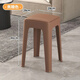 耿柯凳子塑料凳家用加厚軟包防滑凳可疊放塑料椅餐凳高凳板凳小凳子 焦糖色【舒適軟包凳面】新款升級
