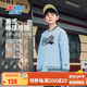 特步（XTEP）兒童童裝男童絎棉夾克三防美式復古潮流鎖溫棉服 云夢(mèng)藍 160cm