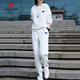 皮爾卡丹（pierre cardin）2025春秋季新款女士寬松休閑運動(dòng)服套裝感時(shí)尚減齡衛衣兩件套 白色套裝 M【105-118斤】偏大