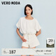 VEROMODA牛仔短褲女2025春季新款復(fù)古街頭風(fēng)高腰后鏤空顯瘦 白牛仔色 XS
