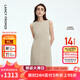 朗姿三醋酸無袖收腰連衣裙黑色輕禮服高級感氣質(zhì)2025年秋季新款裙 玫瑰金色 M