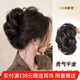向晚七夕禮物發(fā)夾發(fā)卡丸子頭假發(fā)發(fā)夾女龍須慵懶花苞頭盤發(fā)神器雞毛