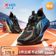 特步（XTEP）童鞋氫風(fēng)8.0密網(wǎng)運動(dòng)鞋大童校園科技旋鈕扣跑鞋 黑/普魯士藍 42