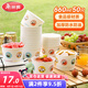 美麗雅一次性碗食品級加厚紙碗660ml*50只圓形飯盒外賣打包盒野餐盒湯碗