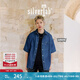 Levi's?SilverTab?25年春夏新款男士休閑短袖工裝牛仔襯衫外套 藍(lán)色 L